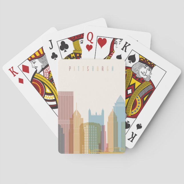 Pittsburgh, Pennsylvania | City Skyline Poker Cards (Back)