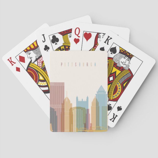 Pittsburgh, Pennsylvania | City Skyline Poker Cards (Back)