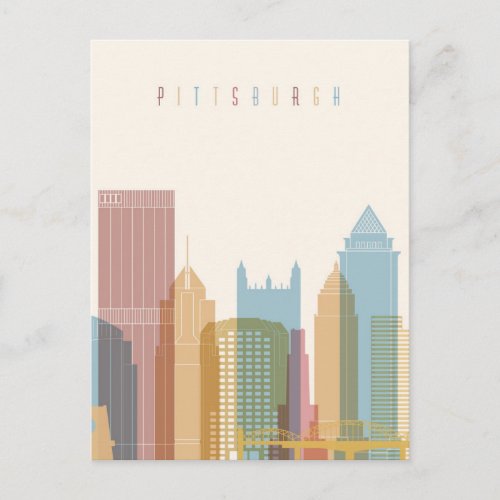 Pittsburgh Pennsylvania  City Skyline Postcard