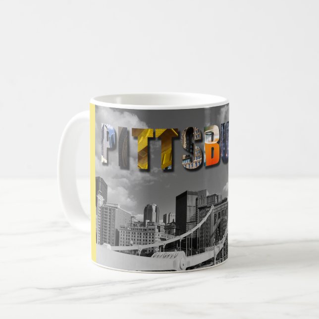 Pittsburgh Pennsylvania City Skyline Travel Photo Coffee Mug (Front Left)