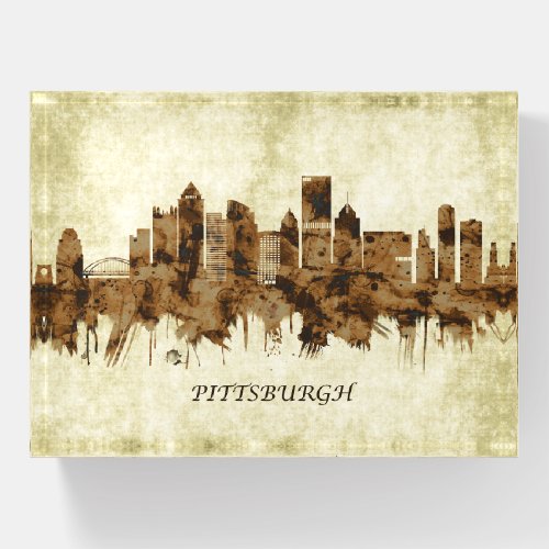 Pittsburgh Pennsylvania Cityscape Paperweight