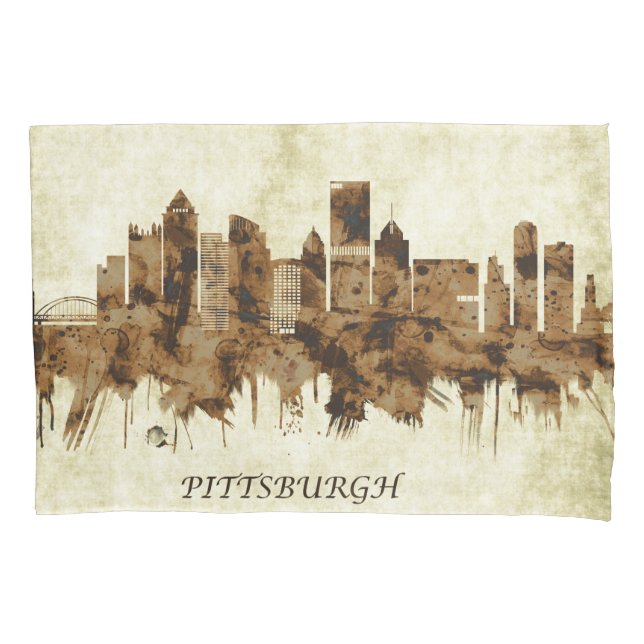 Pittsburgh Pennsylvania Cityscape Pillow Case (Front)