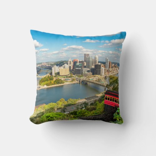 Pittsburgh Pennsylvania Duquesne Incline  Throw Pillow