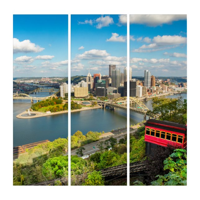 Pittsburgh Pennsylvania Duquesne Incline  Triptych (Front)