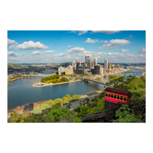 Pittsburgh Pennsylvania Duquesne Incline View  Poster