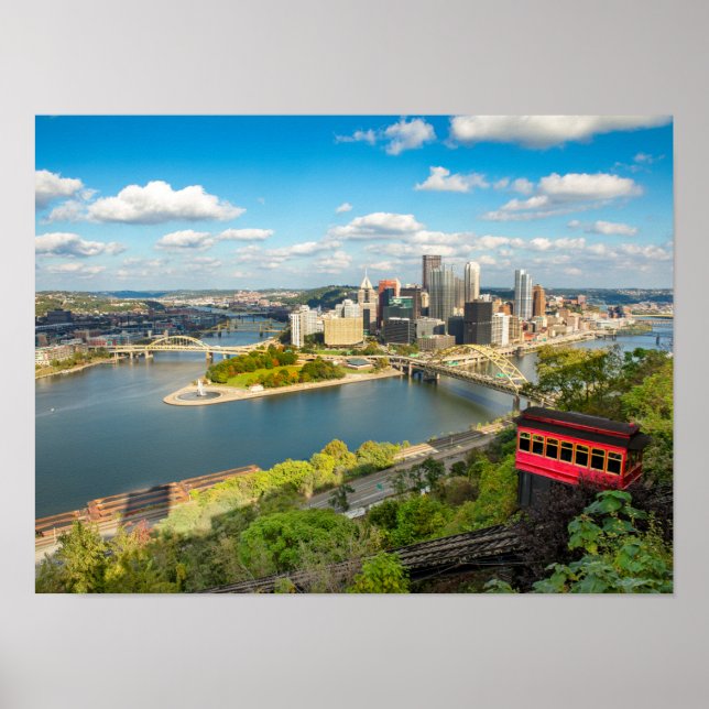 Pittsburgh Pennsylvania Duquesne Incline View Poster (Front)