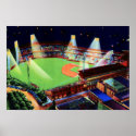 Pittsburgh Pennsylvania Forbes Field at Night Poster