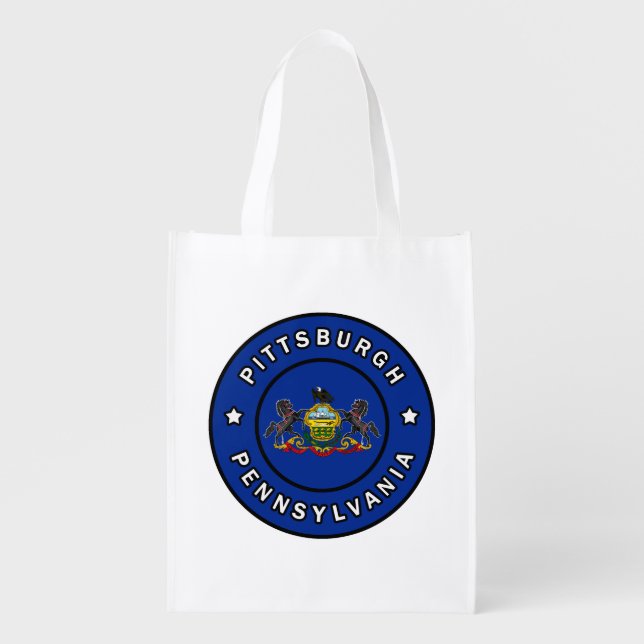 Pittsburgh Pennsylvania Grocery Bag (Front)