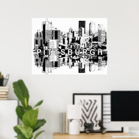 Pittsburgh, Pennsylvania in black and white