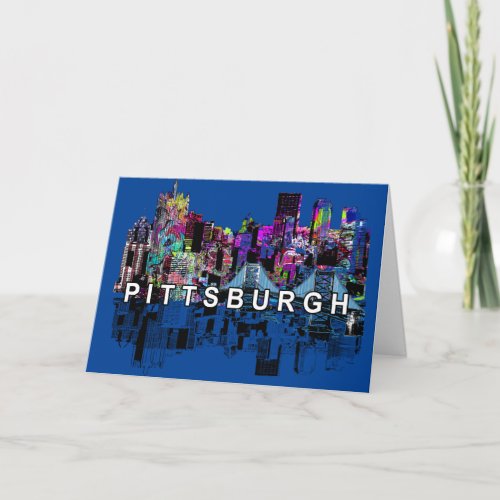 Pittsburgh Pennsylvania in graffiti Card