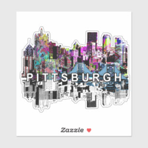 Pittsburgh, Pennsylvania in graffiti Sticker