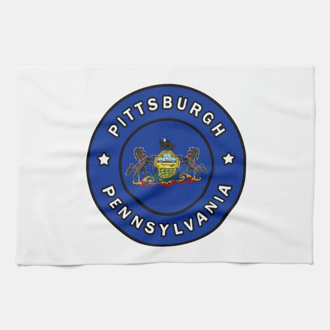 Pittsburgh Pennsylvania Kitchen Towel (Horizontal)