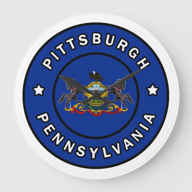 Pittsburgh Pennsylvania Large Clock (Front)