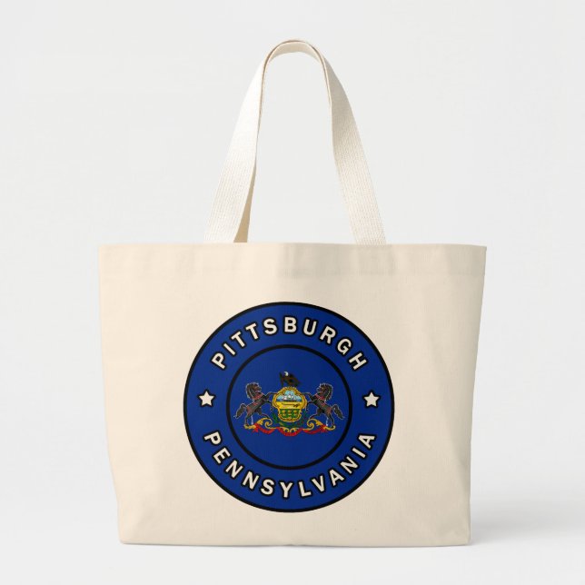 Pittsburgh Pennsylvania Large Tote Bag (Front)