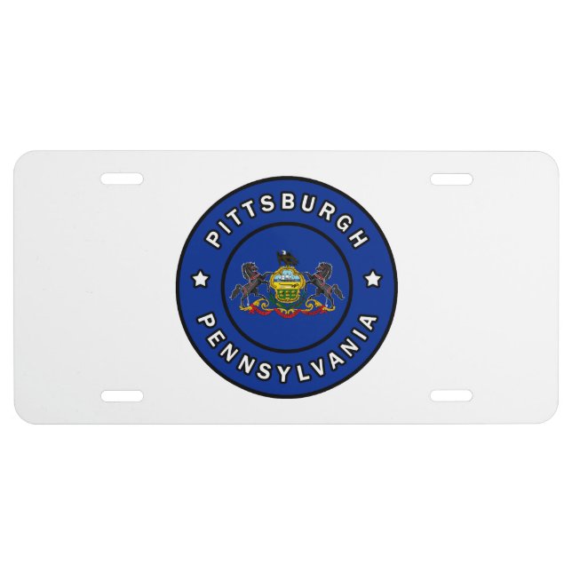 Pittsburgh Pennsylvania License Plate (Front)