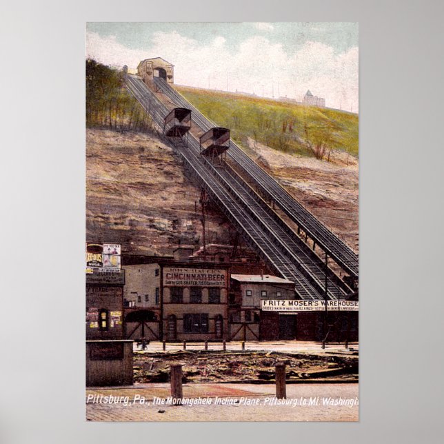 Pittsburgh Pennsylvania Monangahela Incline Plane Poster (Front)