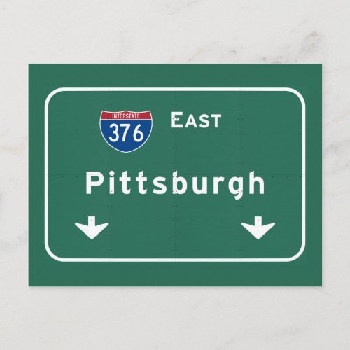 Pittsburgh Pennsylvania pa Interstate Highway  Postcard