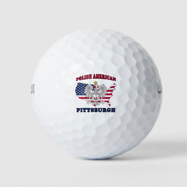Pittsburgh Pennsylvania Polish Golf Balls (Front)