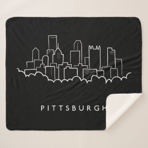 Pittsburgh Pennsylvania Sherpa Blanket