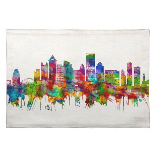 Pittsburgh Pennsylvania Skyline Cloth Placemat