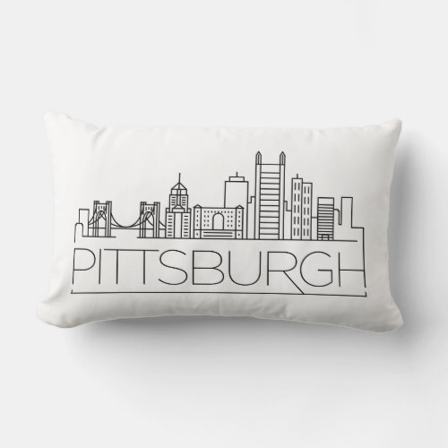 Pittsburgh Pennsylvania Skyline Lumbar Pillow