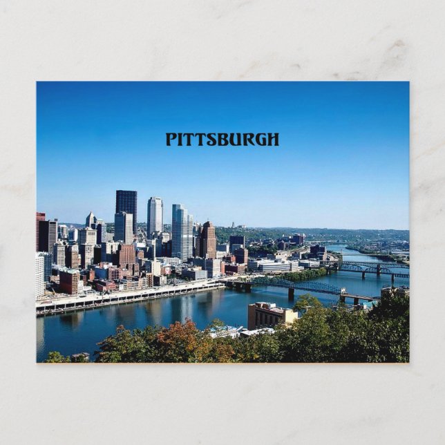 Pittsburgh, Pennsylvania skyline photograph Postcard (Front)