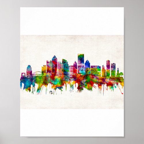 Pittsburgh Pennsylvania Skyline Poster