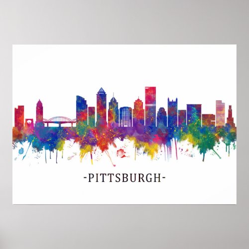 Pittsburgh Pennsylvania Skyline Poster
