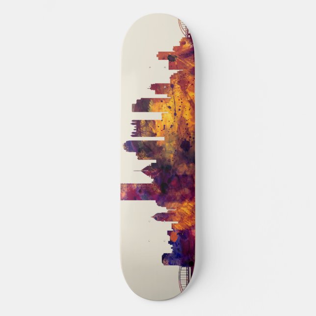 Pittsburgh Pennsylvania Skyline Skateboard Deck (Front)
