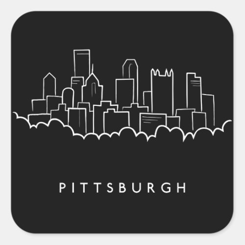 Pittsburgh Pennsylvania Square Sticker