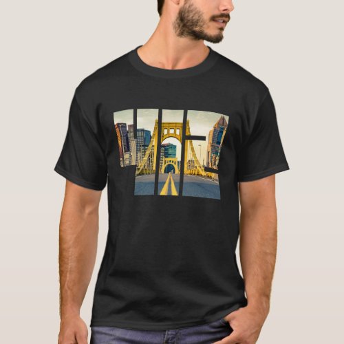 Pittsburgh Pennsylvania Steel City Skyline 412 Can T_Shirt