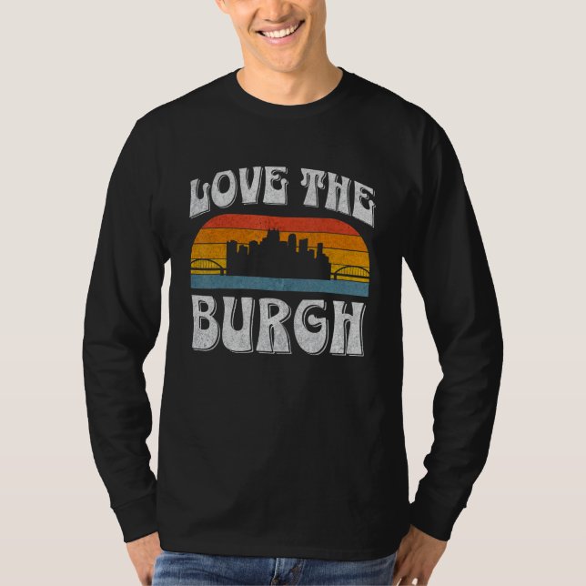 Pittsburgh Pennsylvania Steel City Skyline 412 Hom T-Shirt (Front)