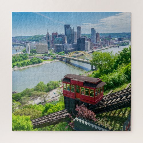 Pittsburgh Pennsylvania Steel City Skyline Incline Jigsaw Puzzle