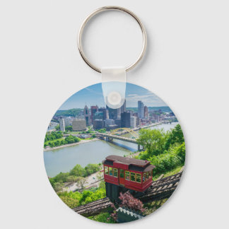 Pittsburgh Pennsylvania Steel City Skyline Incline Keychain