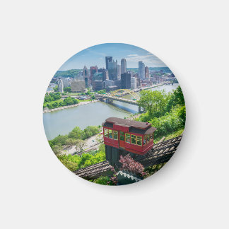 Pittsburgh Pennsylvania Steel City Skyline Incline Magnet