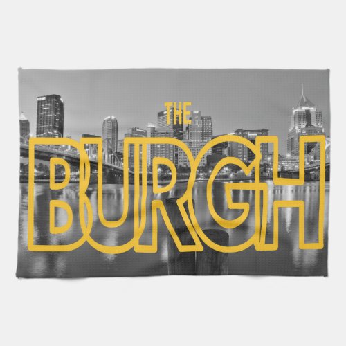 Pittsburgh Pennsylvania Steel City Skyline Photo M Kitchen Towel