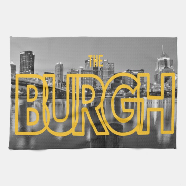 Pittsburgh Pennsylvania Steel City Skyline Photo M Kitchen Towel (Horizontal)