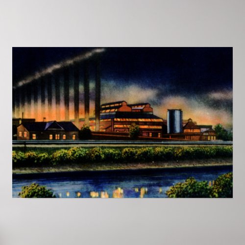 Pittsburgh Pennsylvania Steel Mills Poster