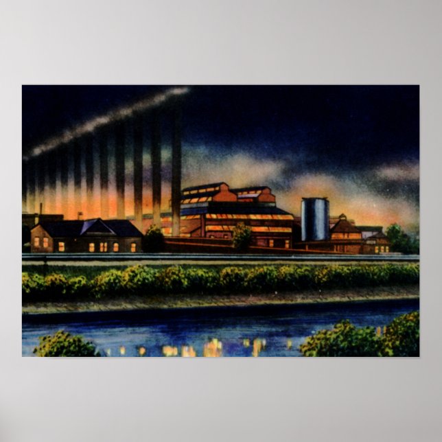 Pittsburgh Pennsylvania Steel Mills Poster (Front)