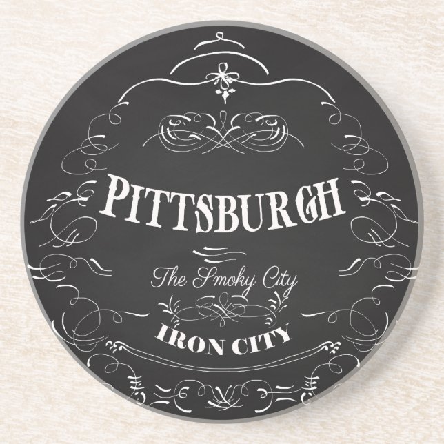 Pittsburgh Pennsylvania - The Smoky City Drink Coaster (Front)