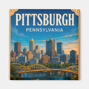 🌉 Pittsburgh Pennsylvania Vacation Memory 🌉 Magnet