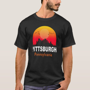 Pittsburgh Pennsylvania Vintage Sunset Retro City T-Shirt