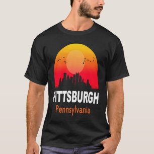 Pittsburgh Pennsylvania Vintage Sunset Retro City T-Shirt