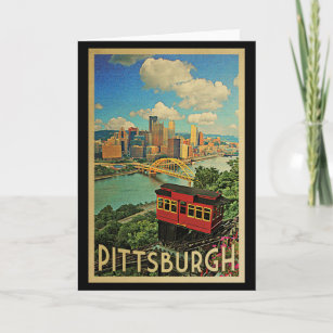 Pittsburgh Pennsylvania Vintage Travel Card