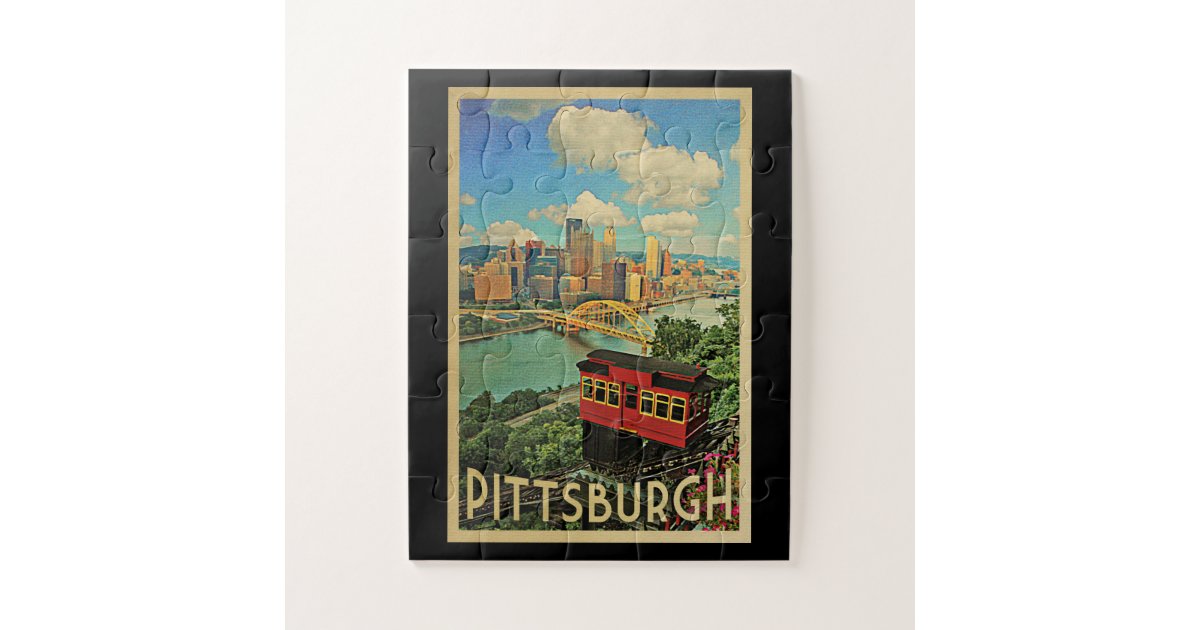 Pittsburgh Pennsylvania Vintage Travel Jigsaw Puzzle Zazzle
