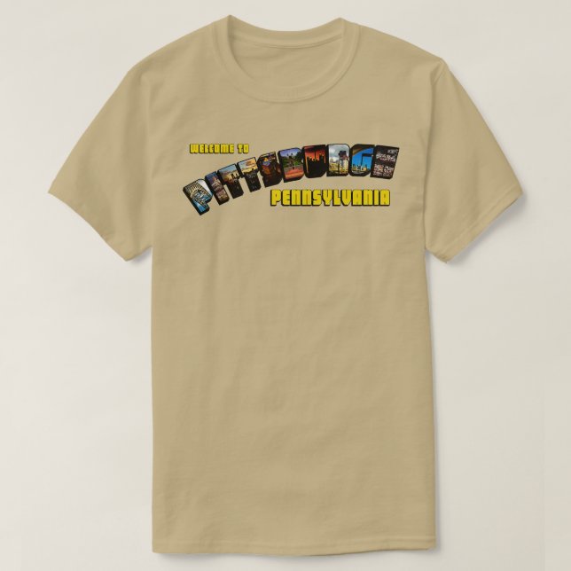 PITTSBURGH POST CARD T-Shirt (Design Front)