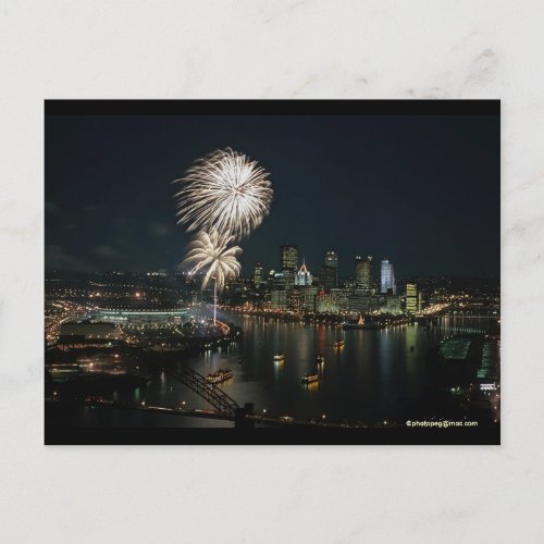 Pittsburgh Postcard Light Up Night One of a Kind