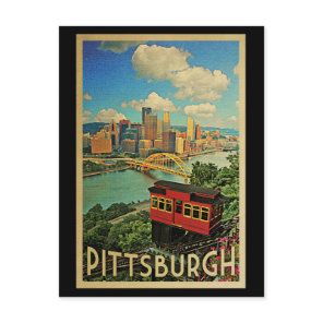 Pittsburgh Postcard Vintage Duquesne Incline