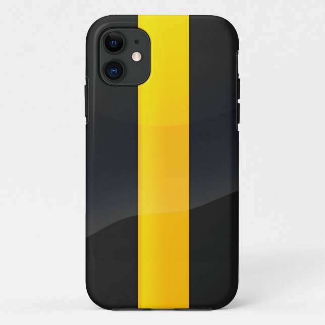 Pittsburgh Pride Black and Gold Helmet Design Case-Mate iPhone Case (Back)