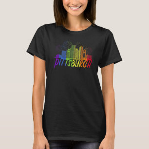 Pittsburgh Pride Skyline Pride Parade Pittsburgh T-Shirt